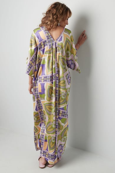Maxikleid Happy Print - orange/rot h5 Bild6